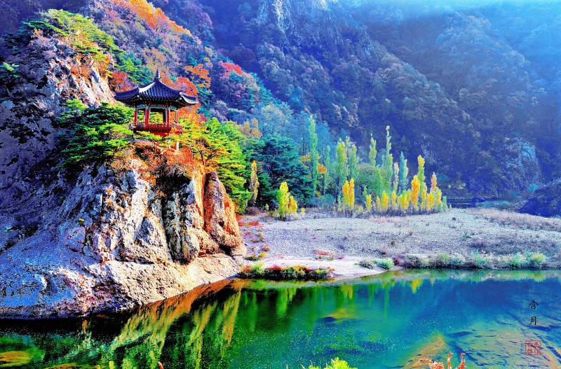 한천팔경 (월류정과 장교천)