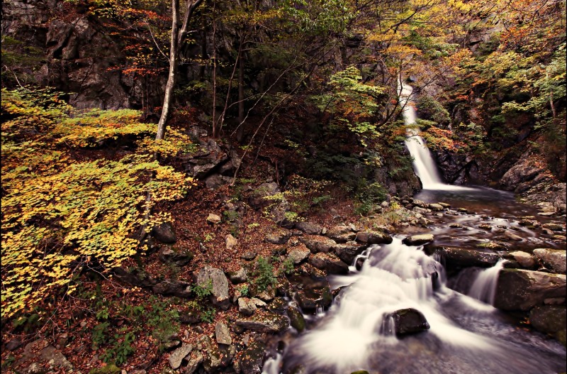 희방폭포의 가을