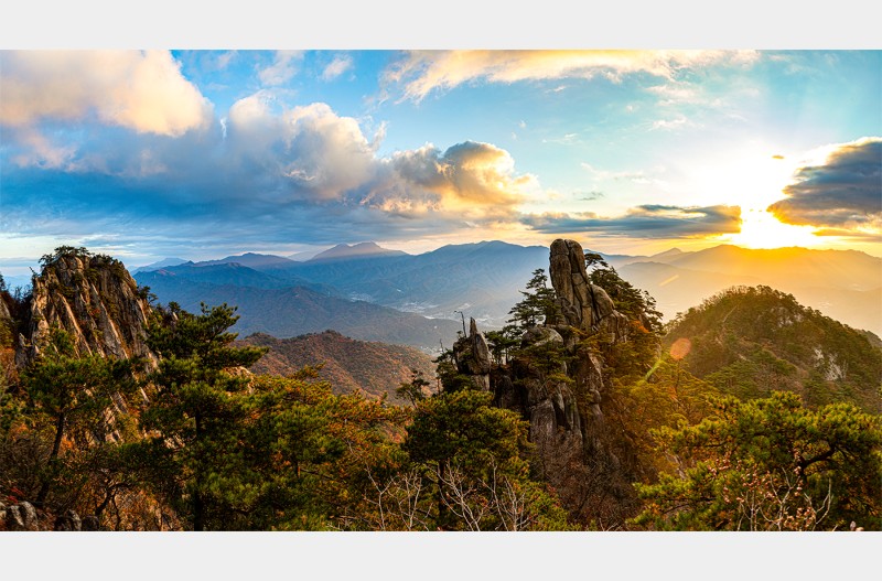 운악산의 가을아침