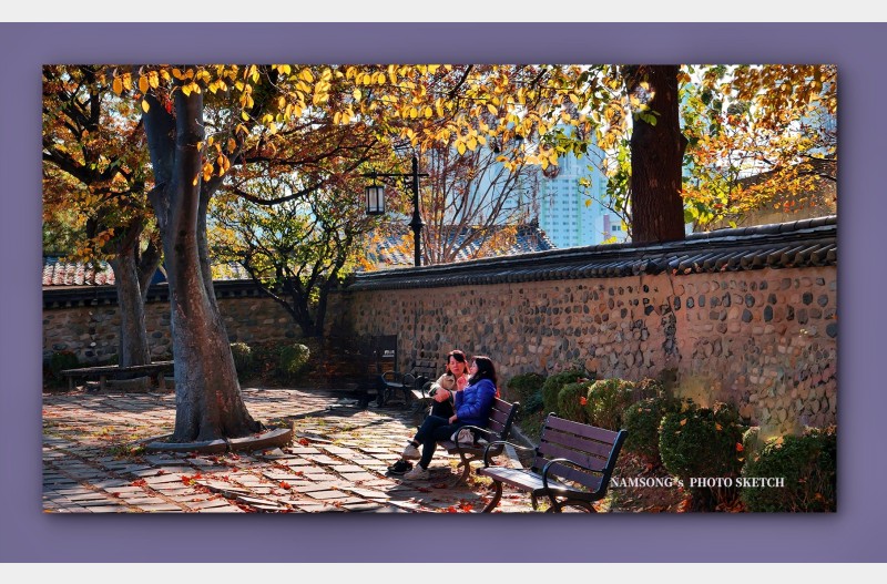 정담을 나누며 ---