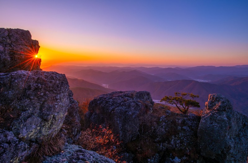 고릴라 바위 일출