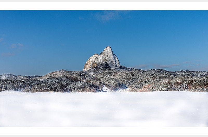 눈내린 마이산