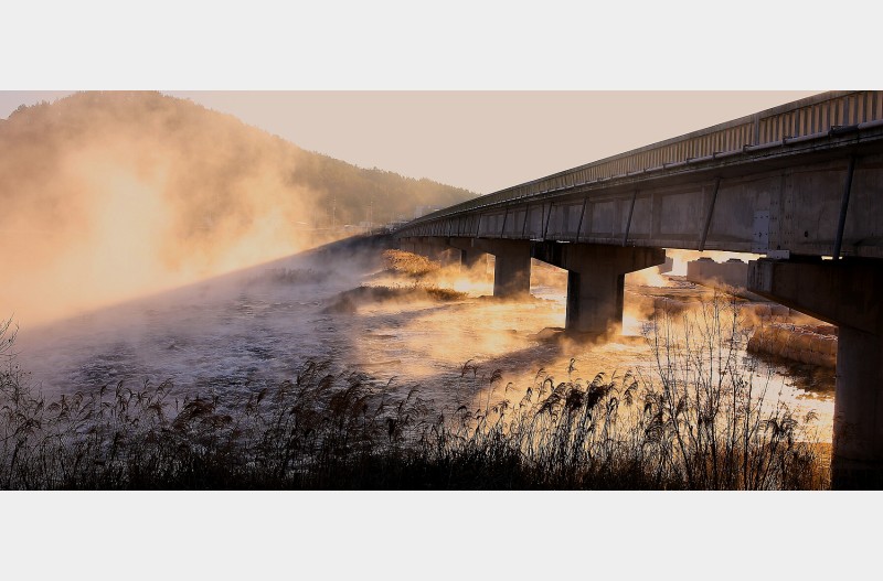 용주교 물안개